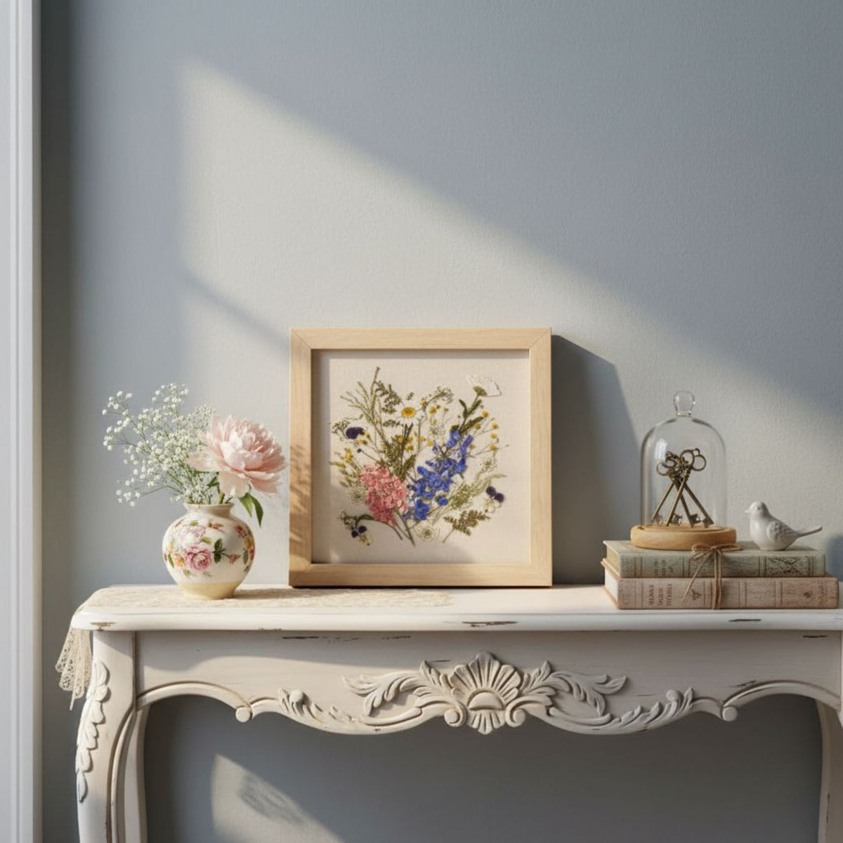 Real Pressed Floral Art - Flower Field