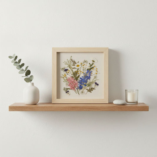 Real Pressed Floral Art - Flower Field