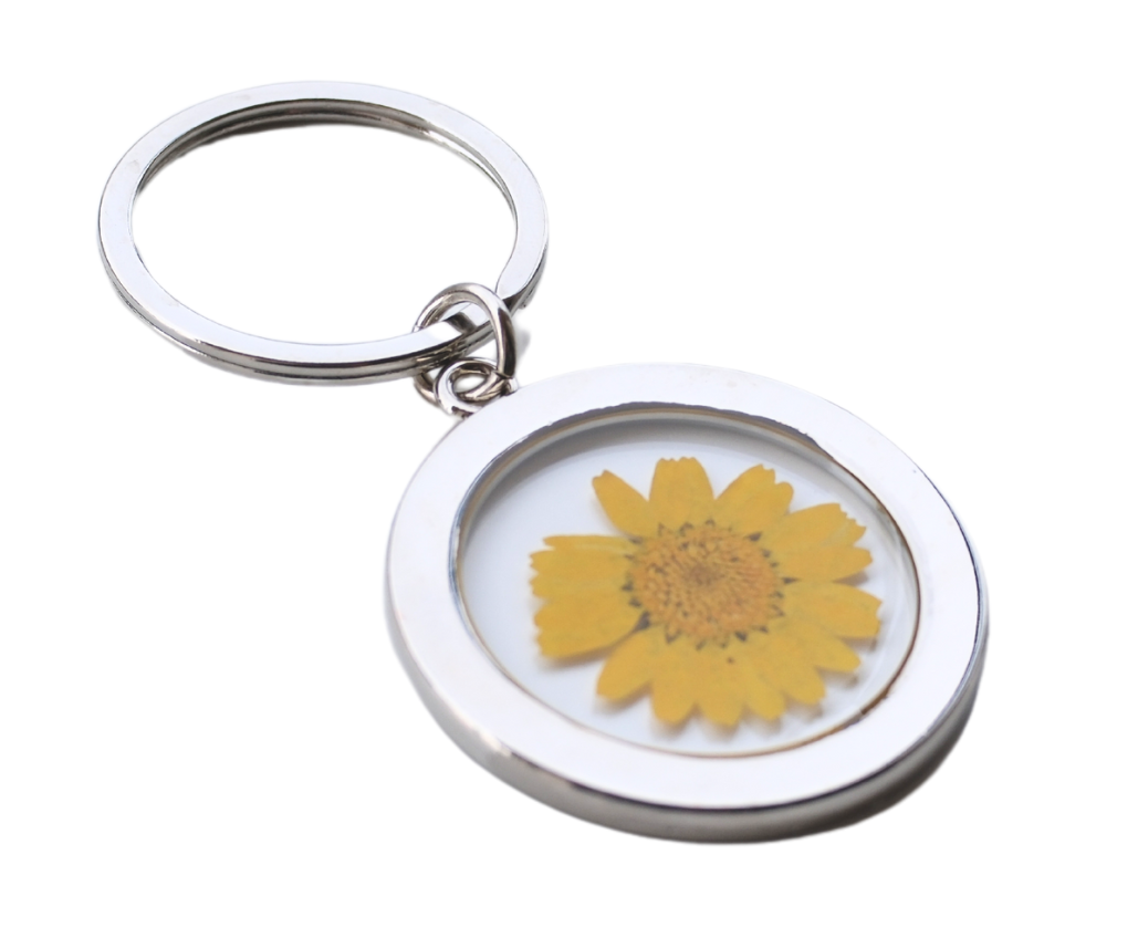 Custom Pressed Flower Keychain - Clear