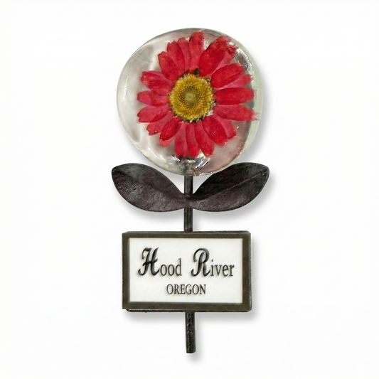 Custom Floral Glass Magnets w/stem