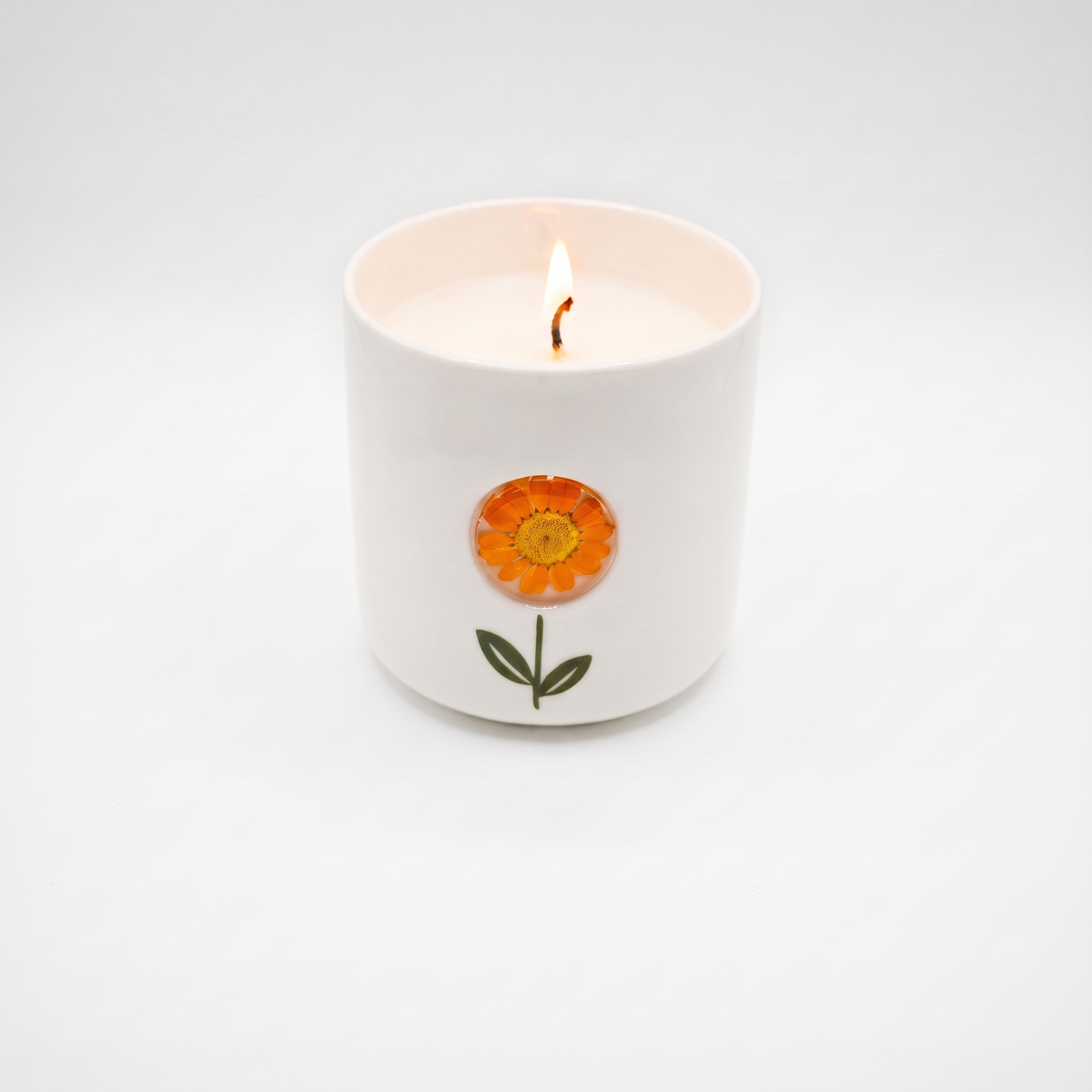 Pressed Flower Candles