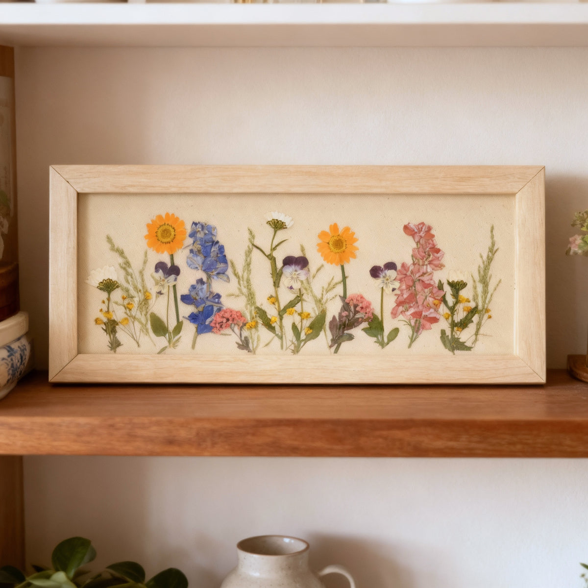 Real Pressed Floral Art - Garden