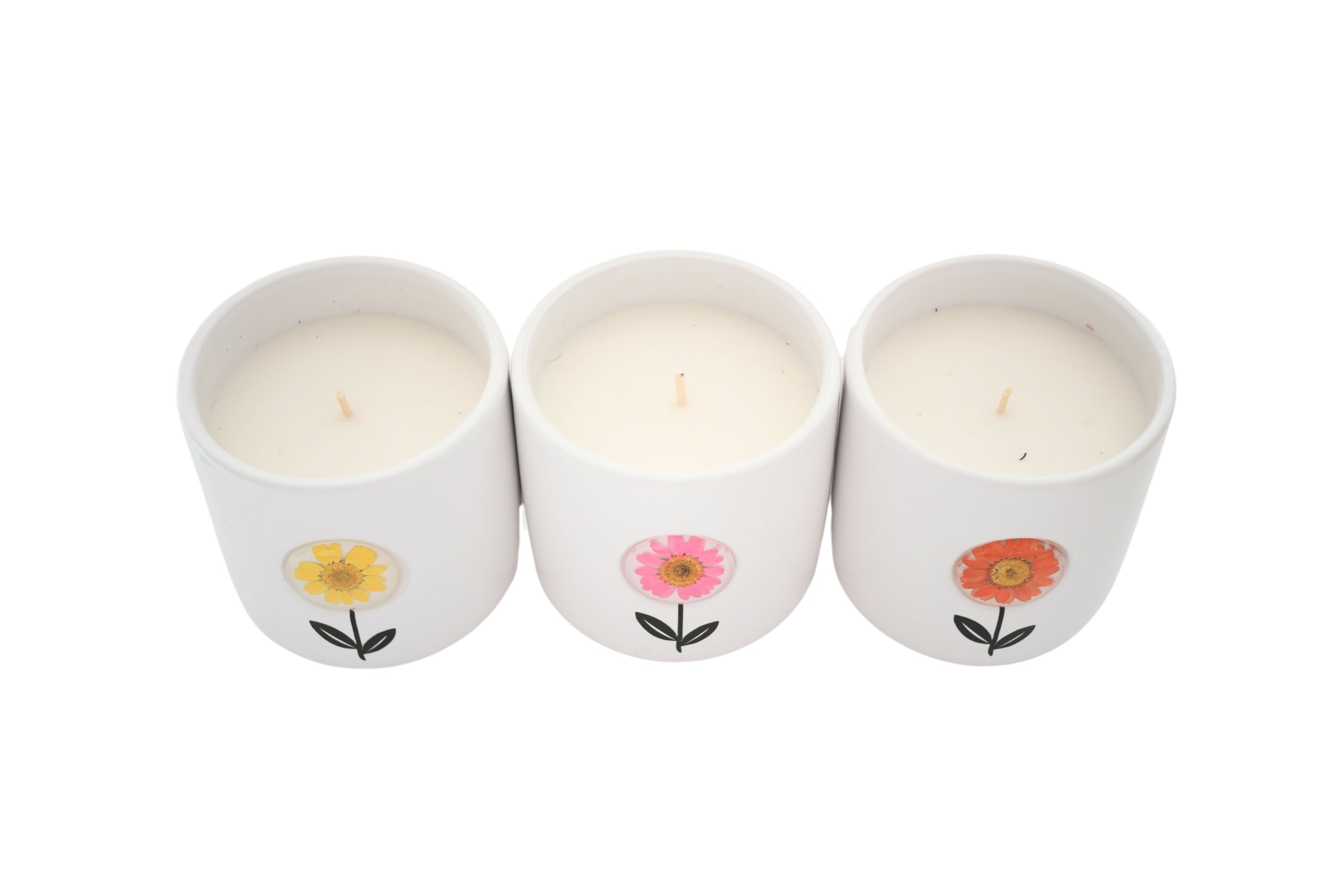 Pressed Flower Candles
