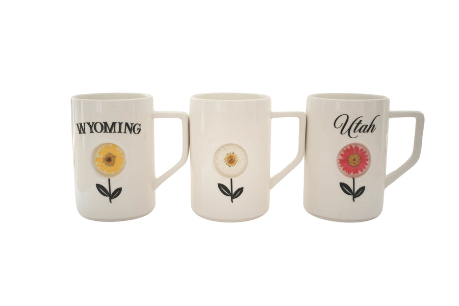 Pressed Flower Mugs