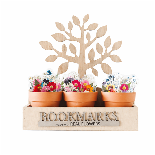 Original Flower Bookmarks + Display
