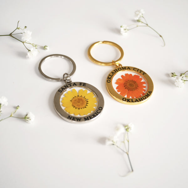 Pressed Flower Keychain - Clear