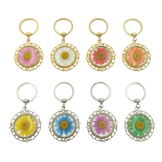 Pressed Flower Keychain - Lacy