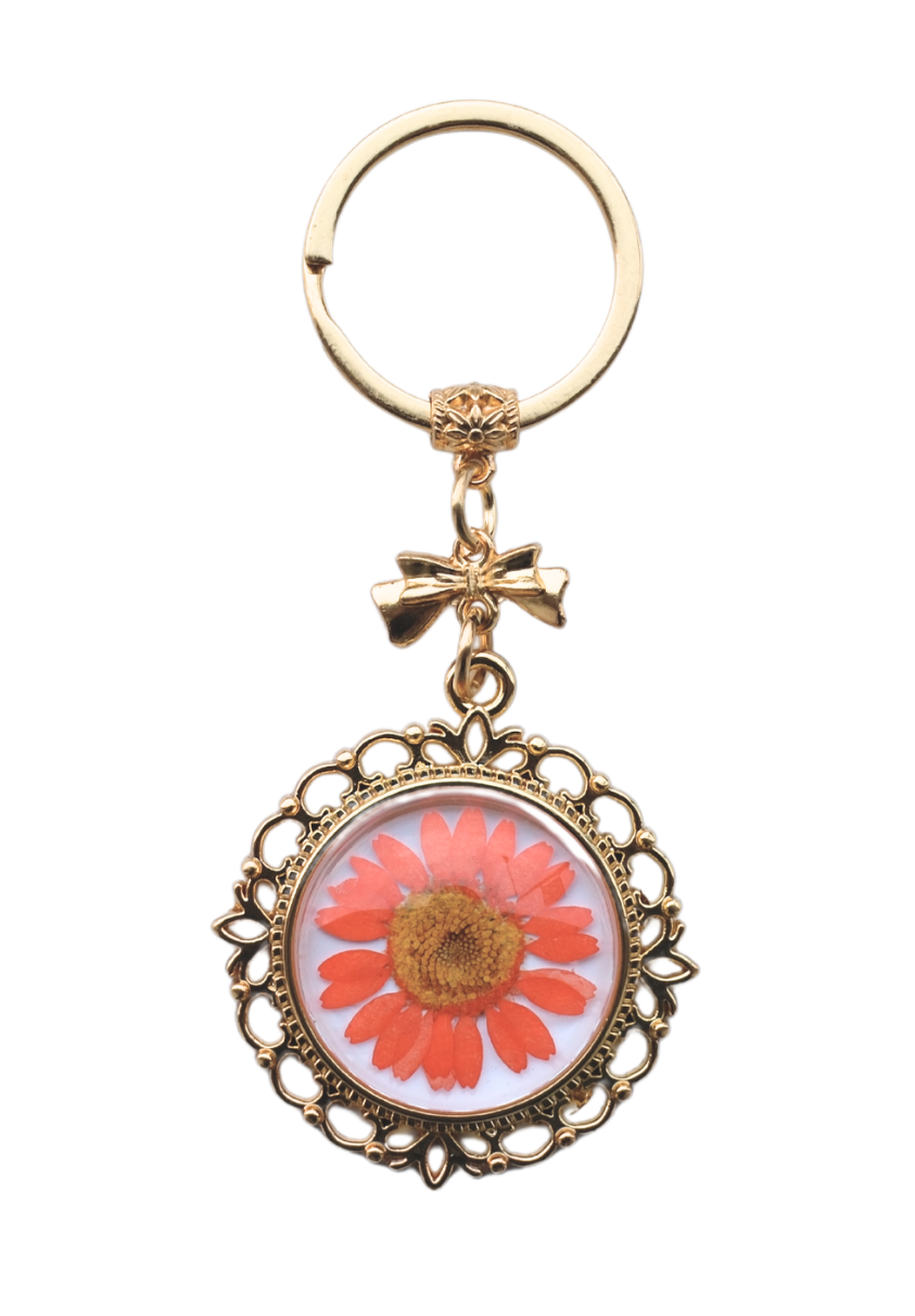Pressed Flower Keychain - Lacy