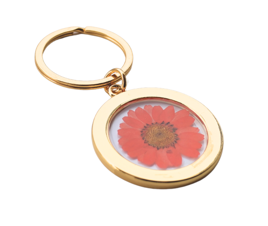 Pressed Flower Keychain - Clear