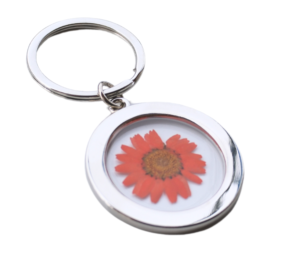 Pressed Flower Keychain - Clear