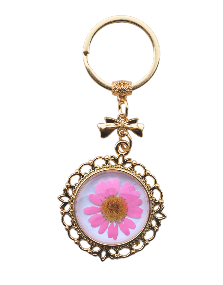 Pressed Flower Keychain - Lacy