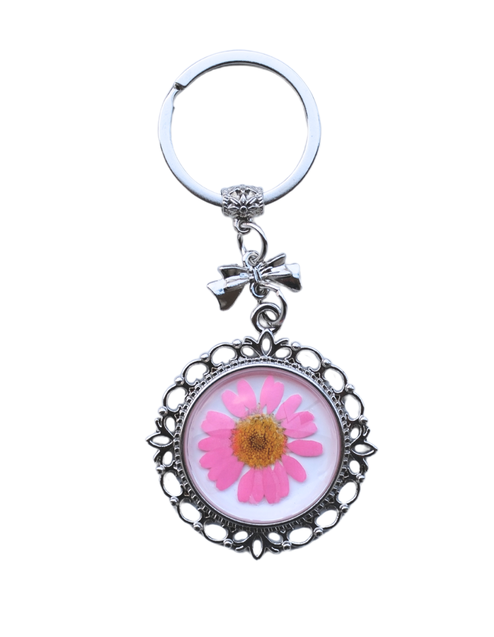 Pressed Flower Keychain - Lacy