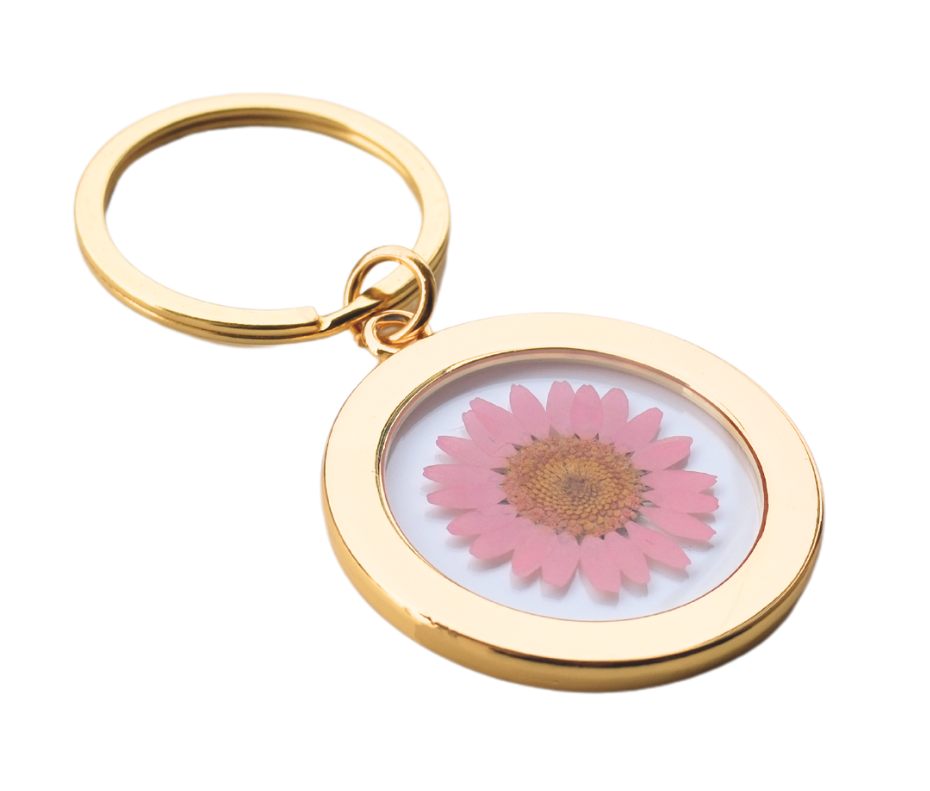 Pressed Flower Keychain - Clear