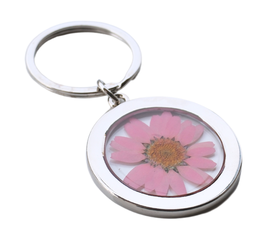 Pressed Flower Keychain - Clear