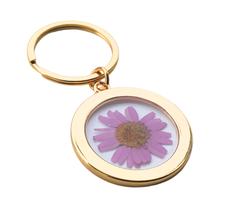 Pressed Flower Keychain - Clear