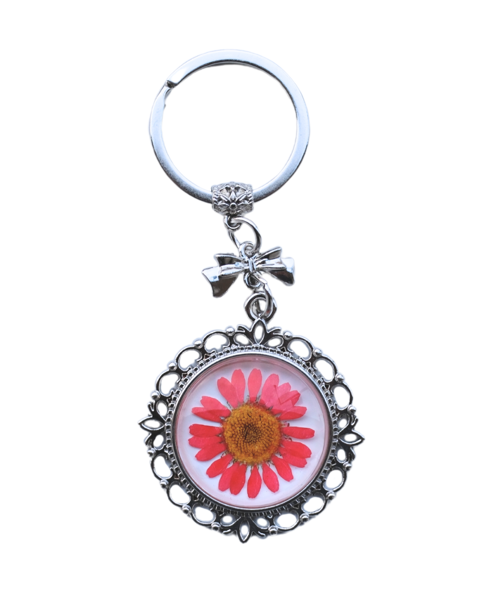 Pressed Flower Keychain - Lacy