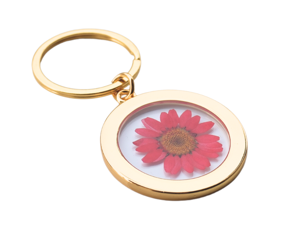 Pressed Flower Keychain - Clear