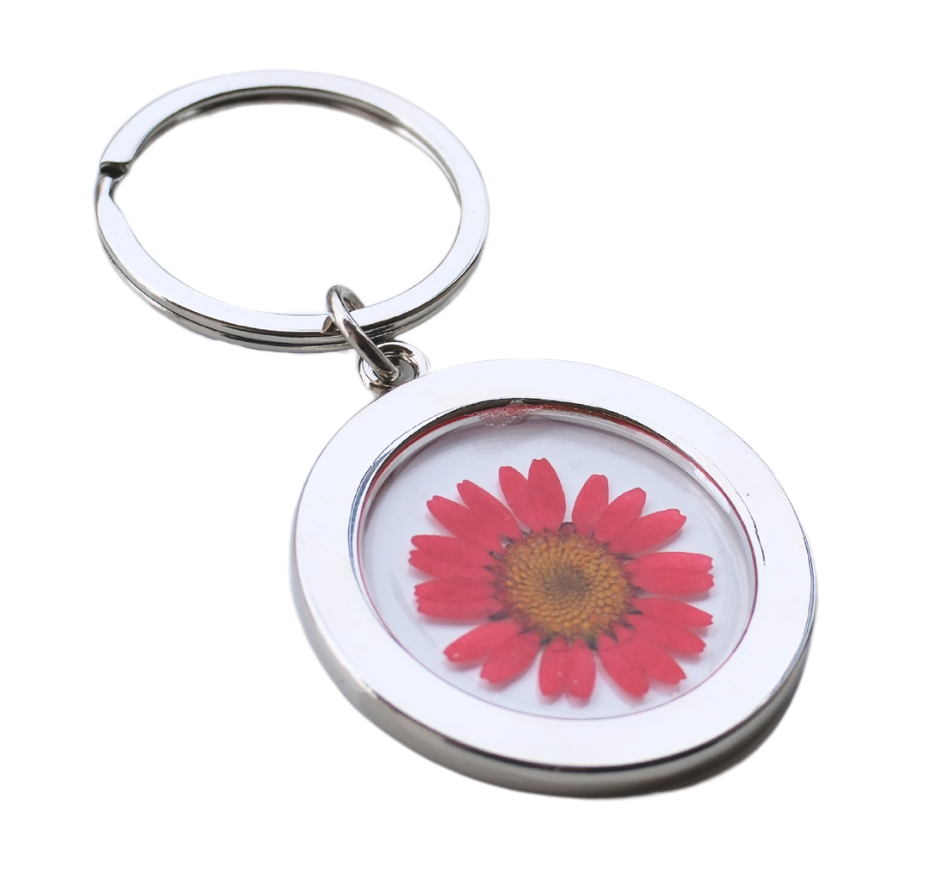 Pressed Flower Keychain - Clear