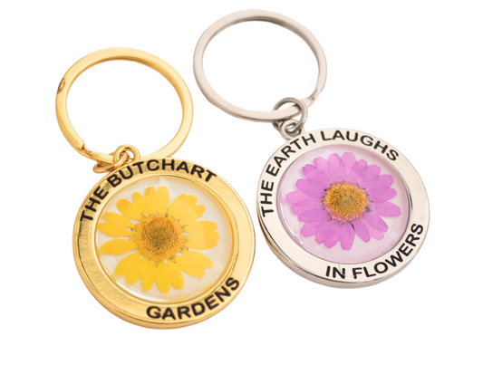 Custom Pressed Flower Keychain - Glass