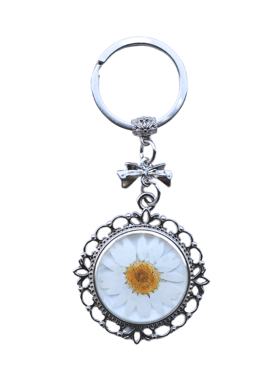 Pressed Flower Keychain - Lacy