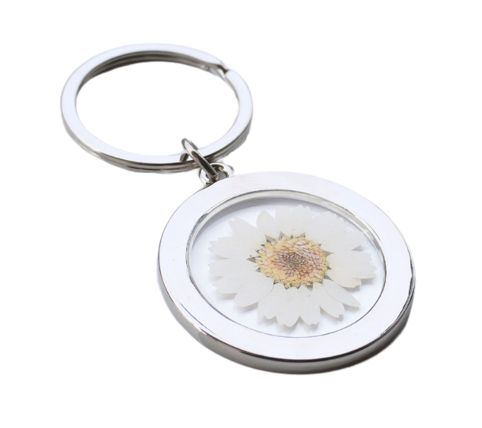 Pressed Flower Keychain - Clear