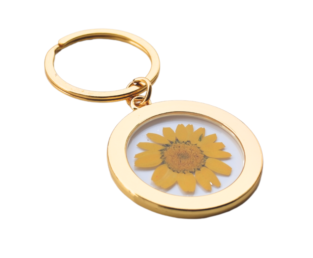 Pressed Flower Keychain - Clear