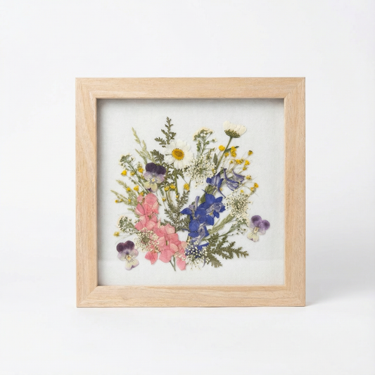 Real Pressed Floral Art - Flower Field