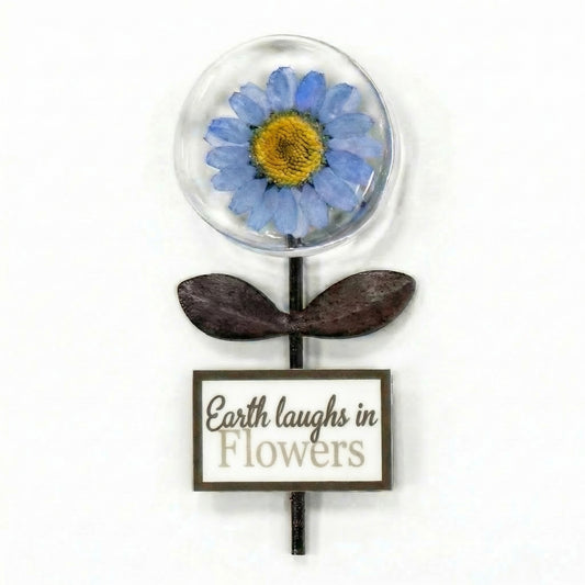 Floral Glass Magnets w/stem