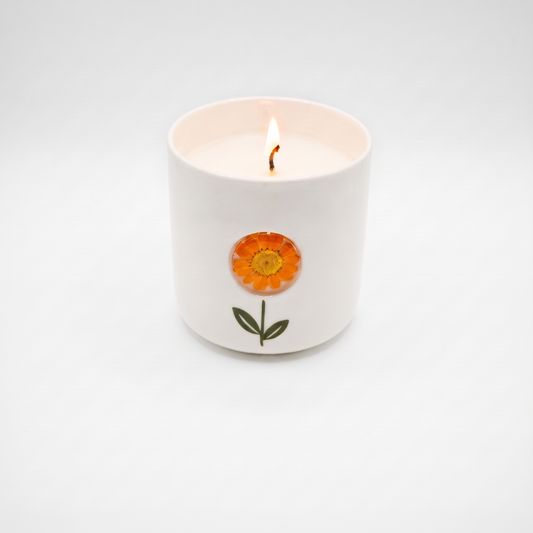 Pressed Flower Candles