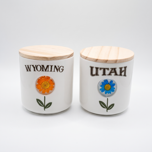 Custom Pressed Flower Candles