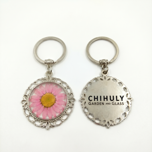 Custom Pressed Flower Keychain - Lacy