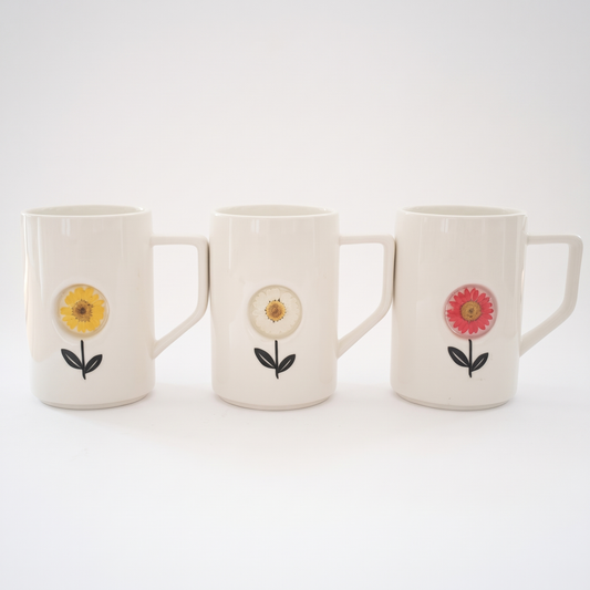 Real Pressed Flower Mugs