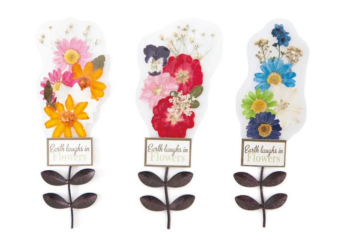 Petal Lane Gift Metal Bookmarks with Real Pressed Flowers