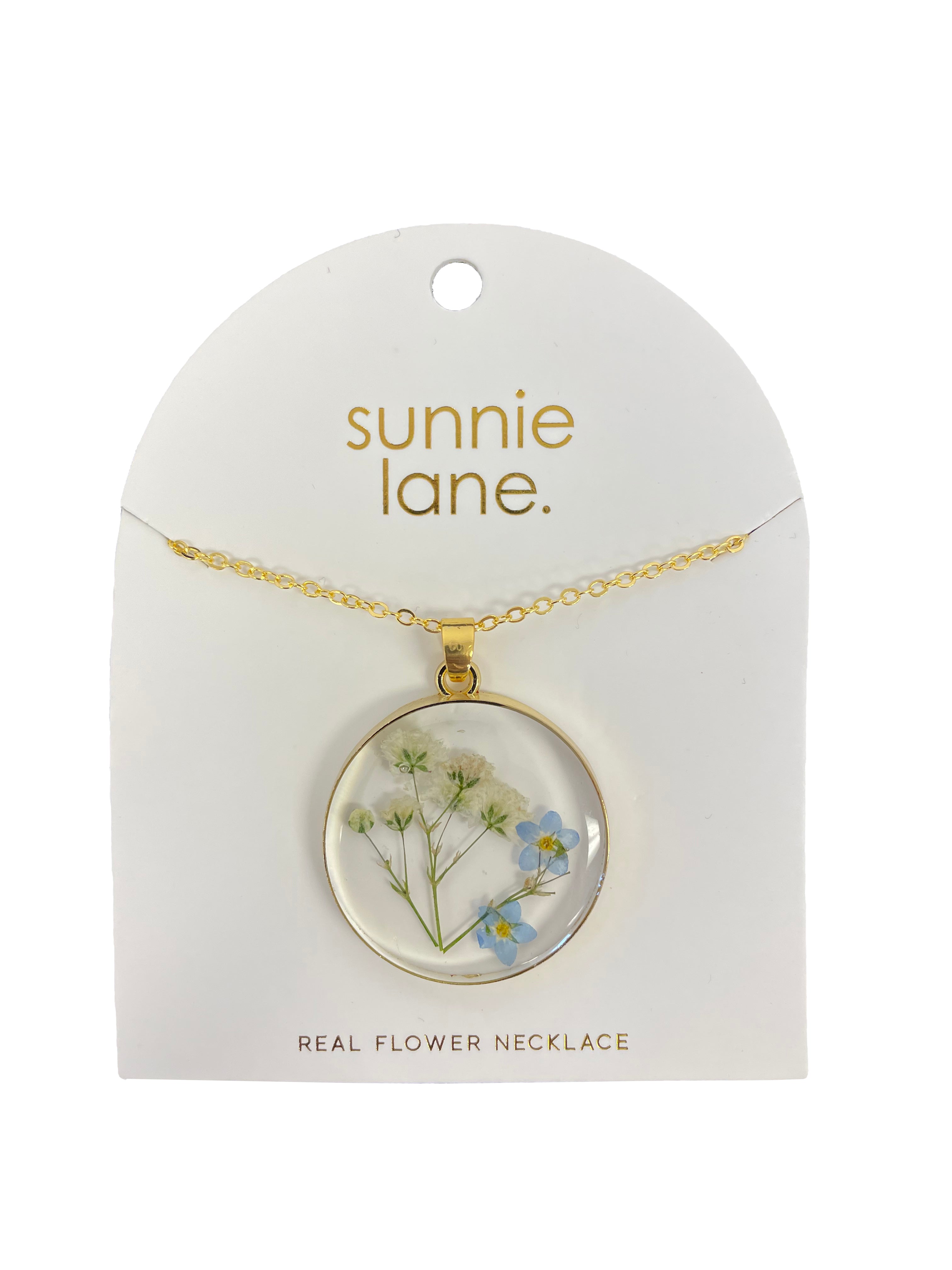Pressed flowers necklace oval pendant handmade necklace gift – Smile with  Flower