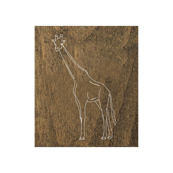 Custom Animal - Brown Wood Tile Magnet