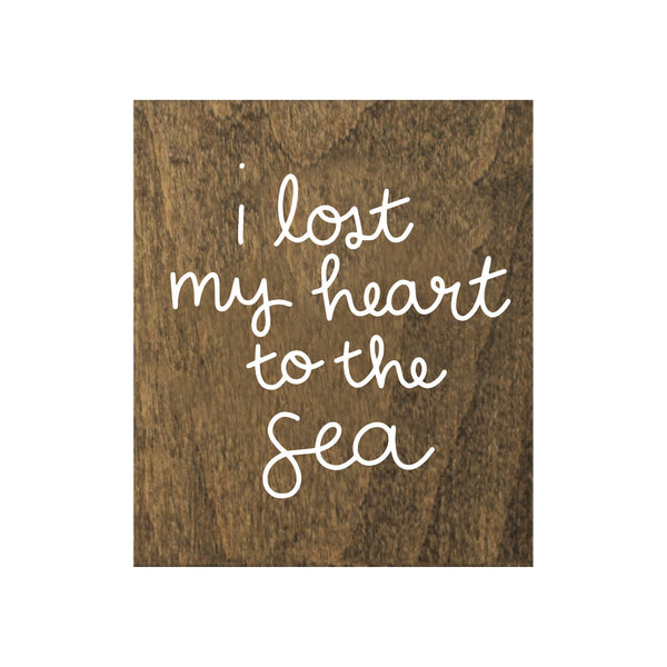 Lost My Heart - Brown Wood Tile Magnet