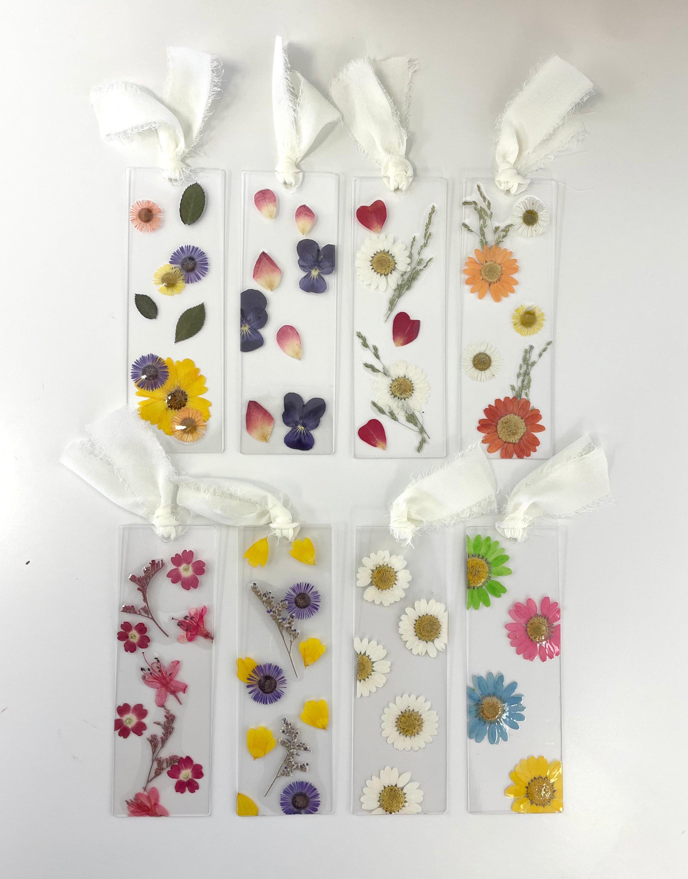 Pressed Flower Bookmarks + Display